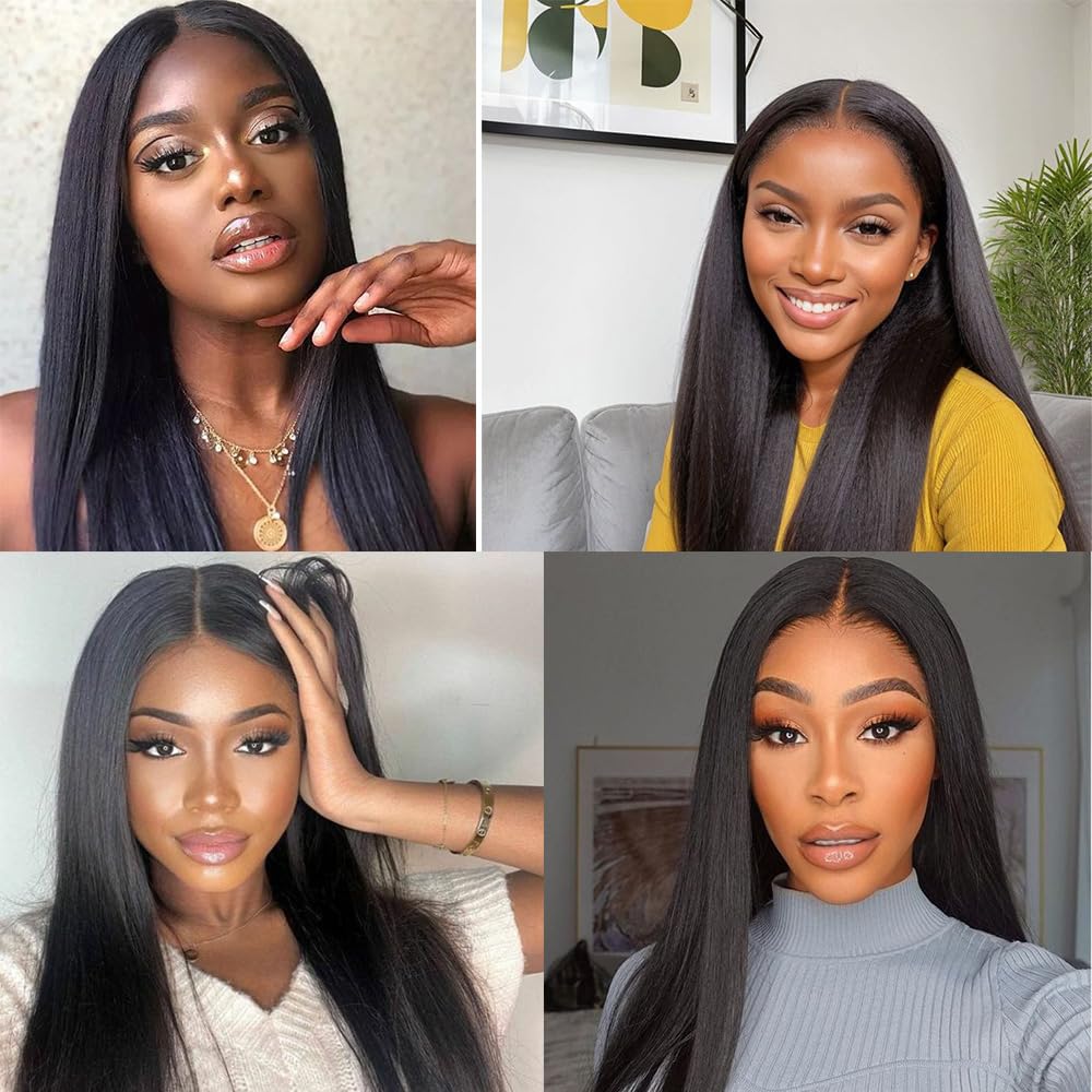 Brazilian 2x6 Lace Closure HD Human Hair 2x6 Straight 18 Inches Lace Closure Middle part 100% Human Hair Closure With Baby Hair (18 Inch, 2x6 Closure)