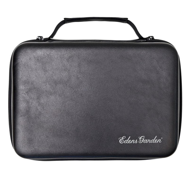 Edens Garden Essential Oil Carrying Case – Portable Travel Organizer Holds 48 Bottles (5 ml, 10 ml & Roll-Ons) – Hard Shell Zipper Storage Bag with Handle for Aromatherapy Accessories - Black