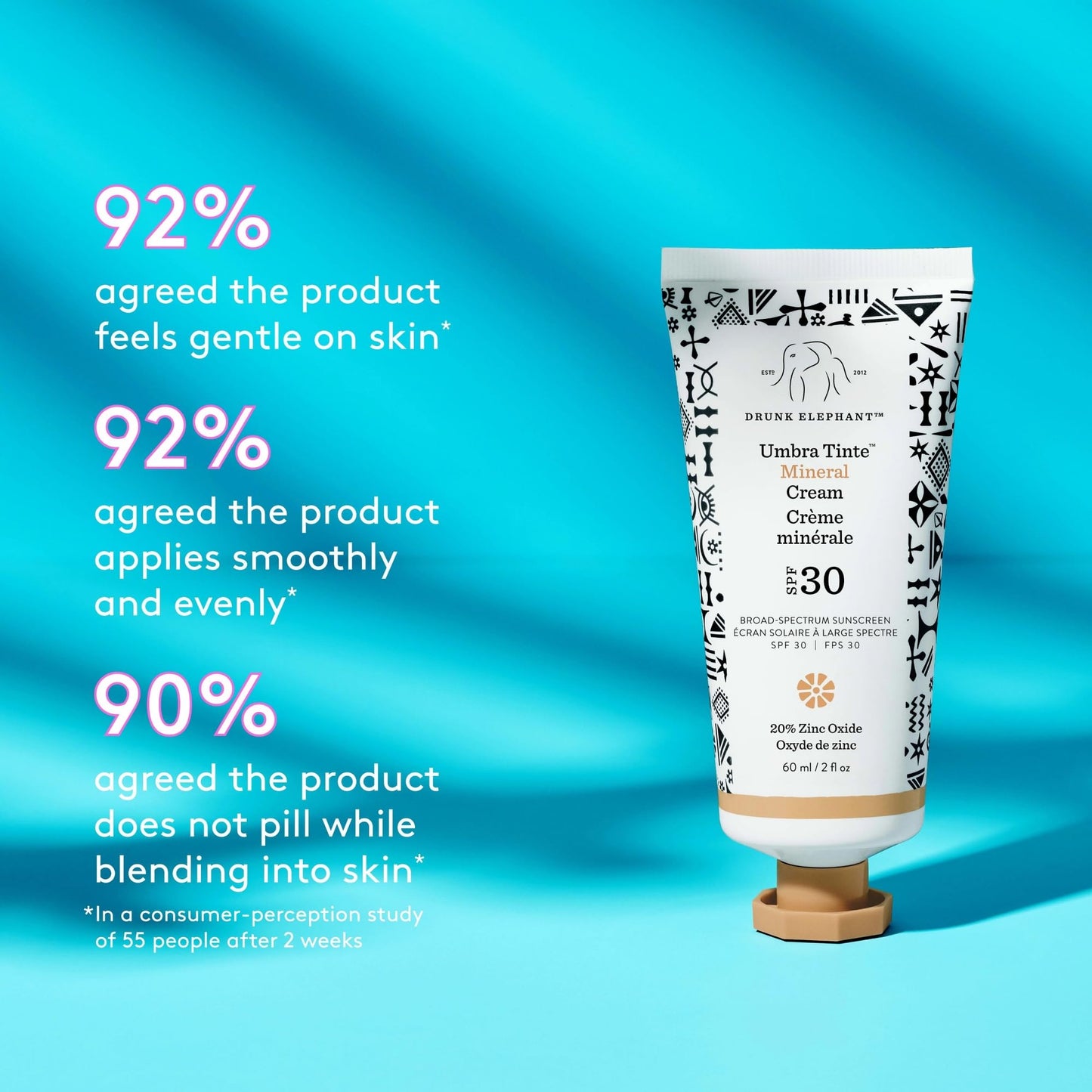Umbra Tinte Mineral Cream SPF 30 by Drunk Elephant for Women - 2 oz Sunscreen