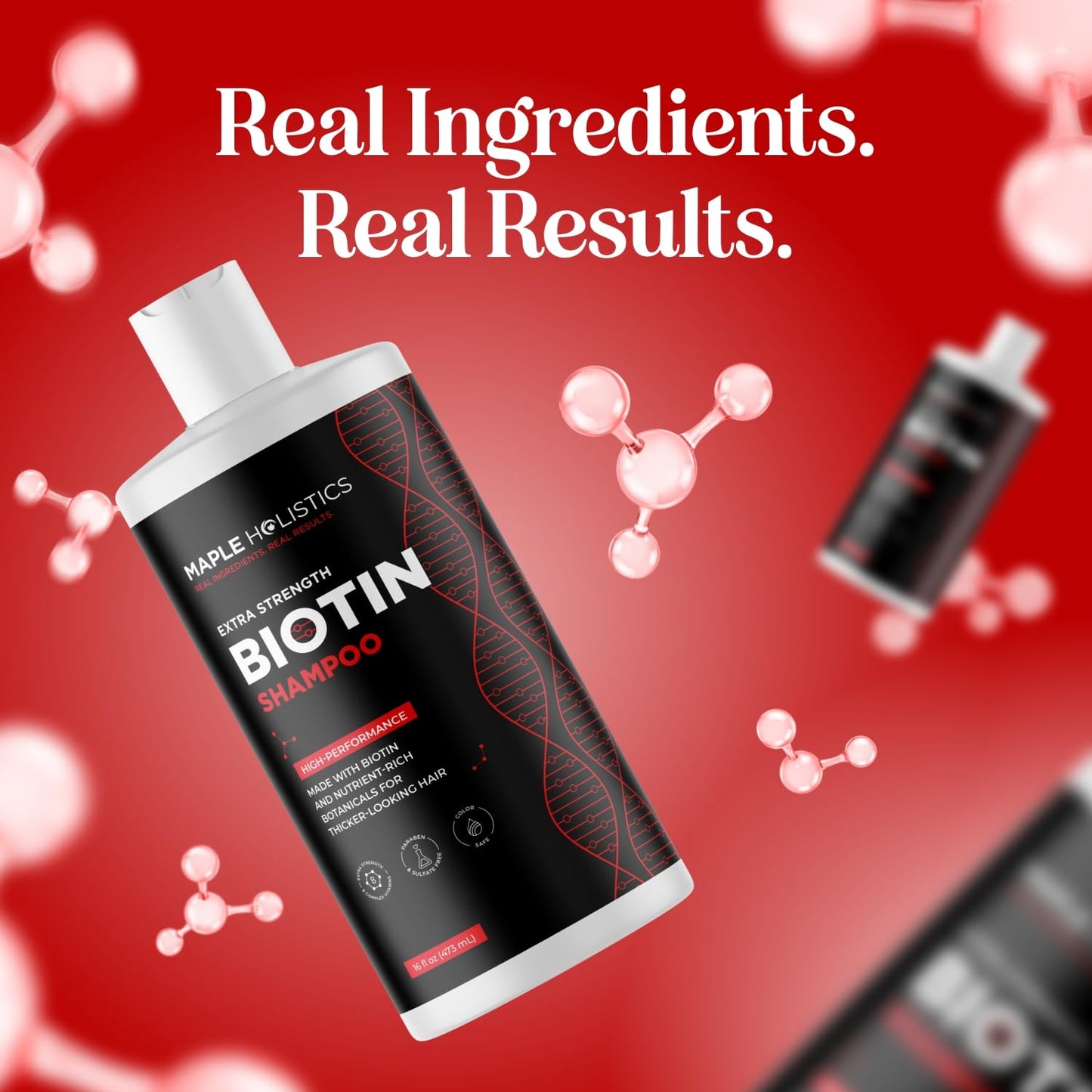 Ultra Biotin Shampoo for Thinning Hair - Extra Strength Volumizing Formula with B Vitamins & Rosemary Oil | Sulfate-Free Care