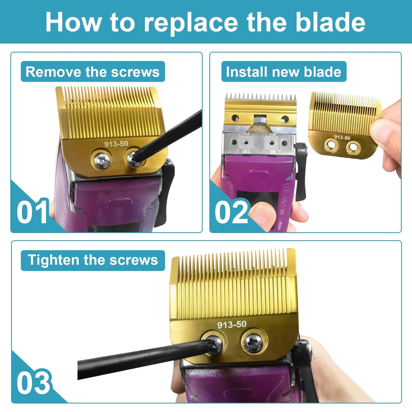 Medium Blade Replacement Compatible with oster Finisher Trimmer Model 59