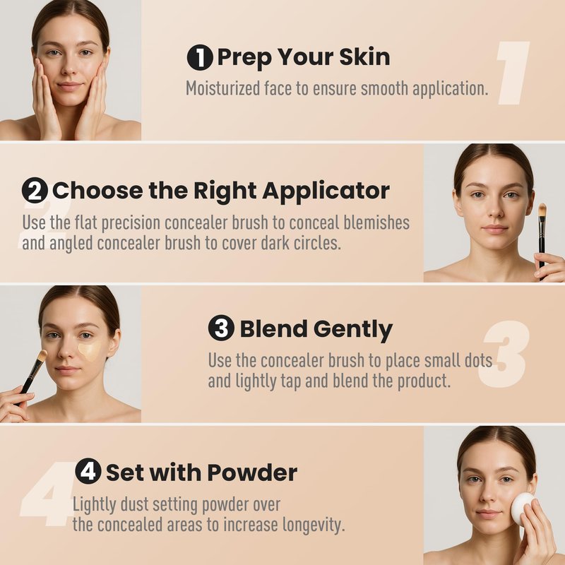 FV Liquid Matte Concealer for Dark Circles, Redness, Fine Lines and Acne, Lightweight Formula, Full Coverage, Longwear & Waterproof, Hydrating Concealer Makeup, 01 Fair