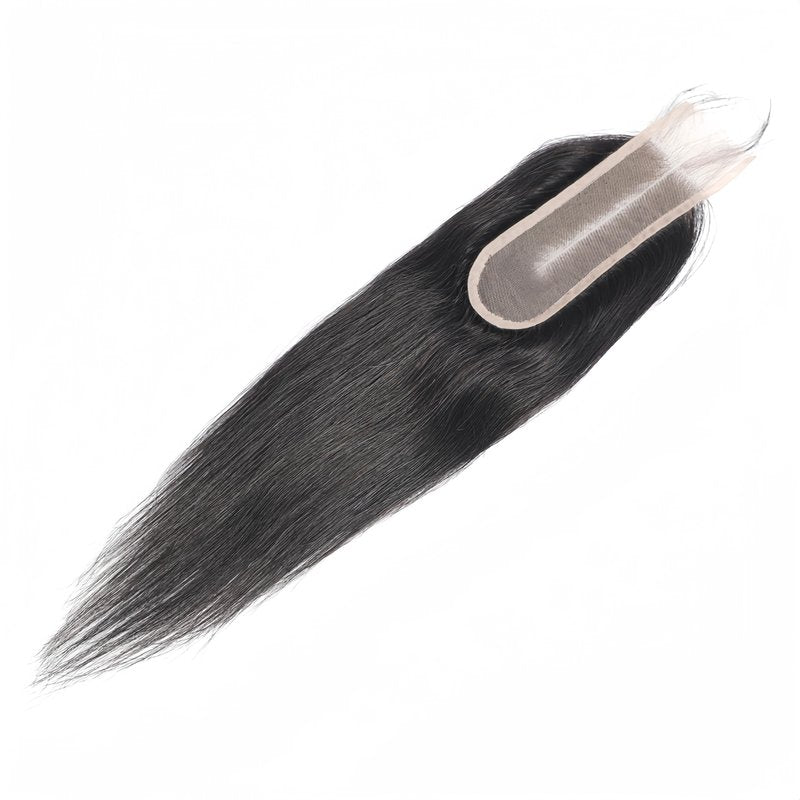 Braizilian 2x6 HD Lace Closure Straight Human Hair Deep Middle Part 2x6 Closure with Baby Hair (14 inch)