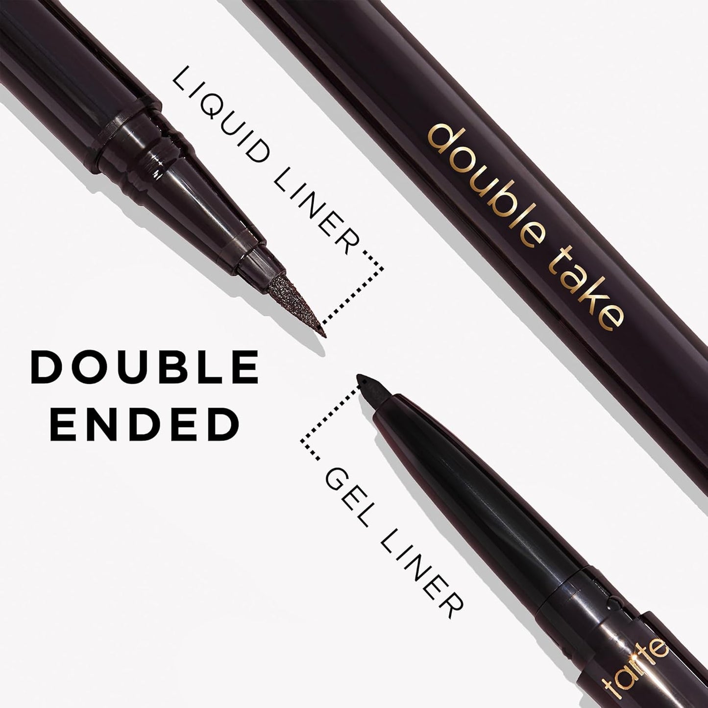 Tarte Double Take Eyeliner - 2-in-1 Waterproof Pencil for Bold All-Day Wear | Vegan & Easy to Apply