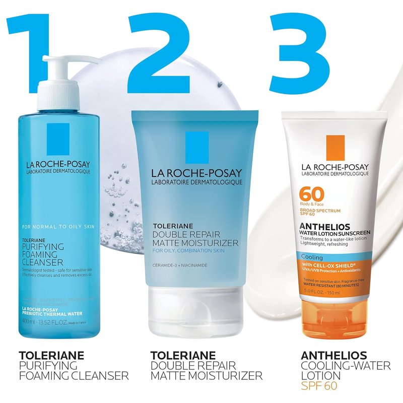 La Roche-Posay Anthelios Sunscreen Lotion - Broad Spectrum SPF 60 & 30 | Fast Absorbing, Oil-Free Formula