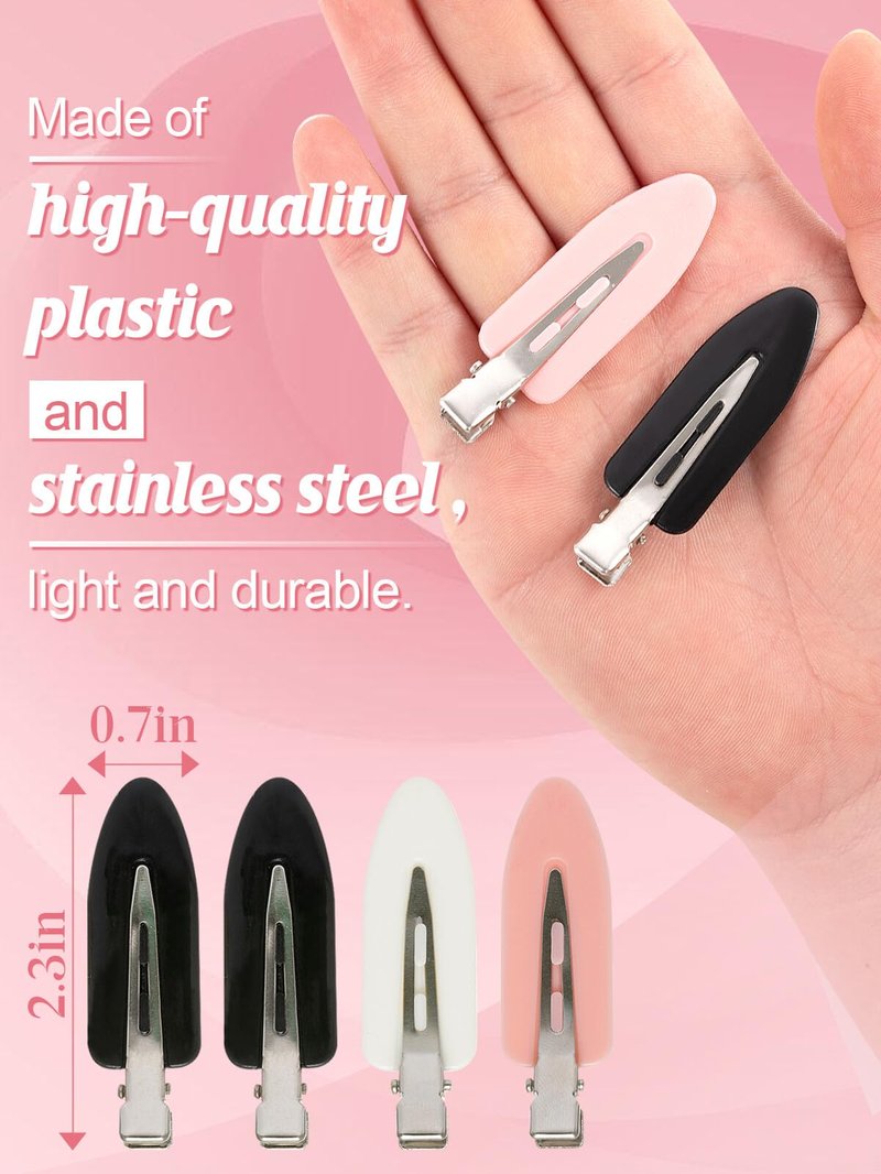 MADHOLLY 8Pcs No Bend No Crease Hair Clips- Styling Duck Bill Clips Alligator Hair Barrettes for Styling Sectioning, Small Gifts for Women Girls Salon Hairstyle Hairdressing Bangs Waves Makeup