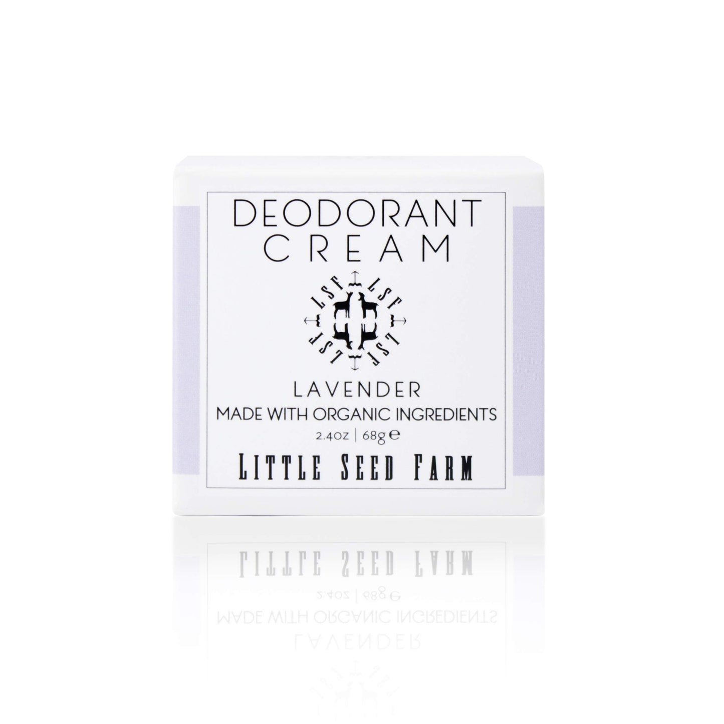 Little Seed Farm All Natural Deodorant Cream, Aluminum Free Deodorant for Women or Men, 2.4 Ounce - Lavender + Applicators Bundle