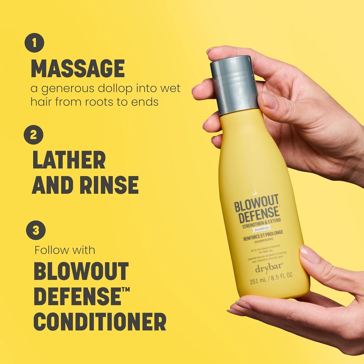 Drybar Blowout Defense Shampoo - Strengthen & Extend Formula for Healthy Hair | 8.5 oz