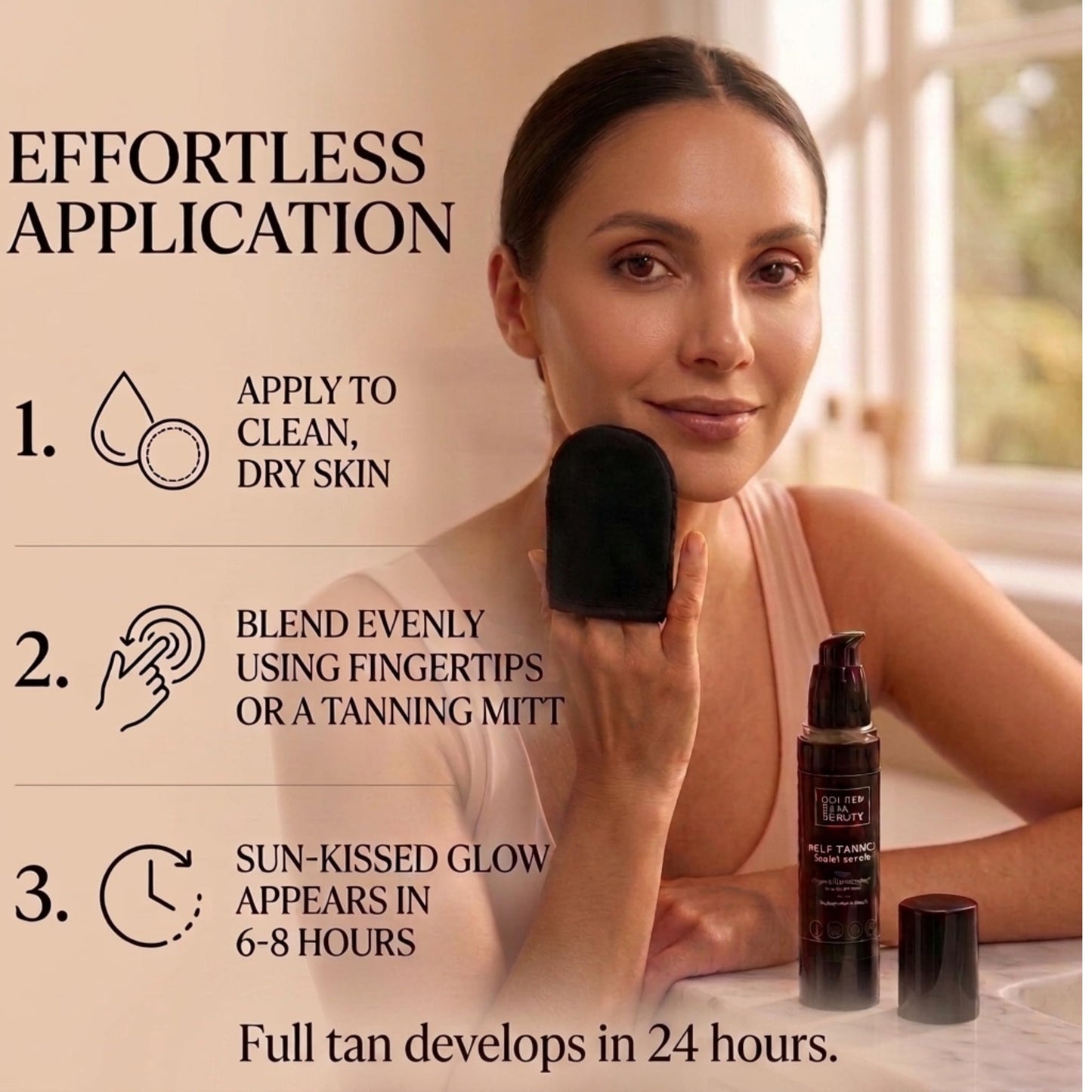 Face Tanner – Self Tan Serum w/Hyaluronic Acid and Organic Oils, Self Tanners Best Sellers, Facial Sunless Tanner for Natural Sunkissed Glow, Fake Tan Moisturizer, 2.0 fl (Light to Medium)
