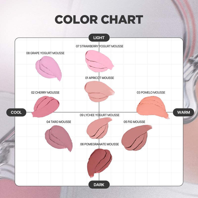 lilybyred Luv Beam Cheek Mousse | Heart-Shaped Korean Cream Blush, Airy Soft-Matte Texture, Soft-Focus & Pore-Blurring Finish, Seamless Buildable, Natural Flush, 0.13 oz. (04 Taro Mousse)