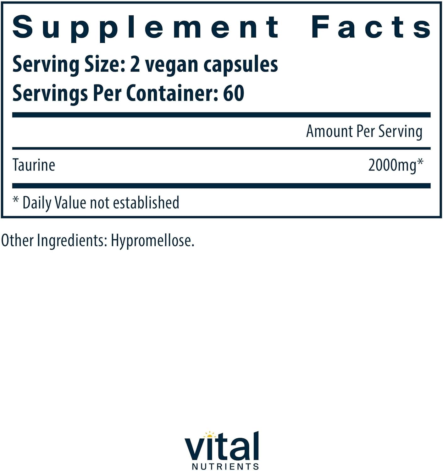 Taurine 1000mg - Vegan Amino Acid Detox Supplement for Heart, Nerve & Liver Health | 120 Capsules, Non-GMO, Gluten-Free