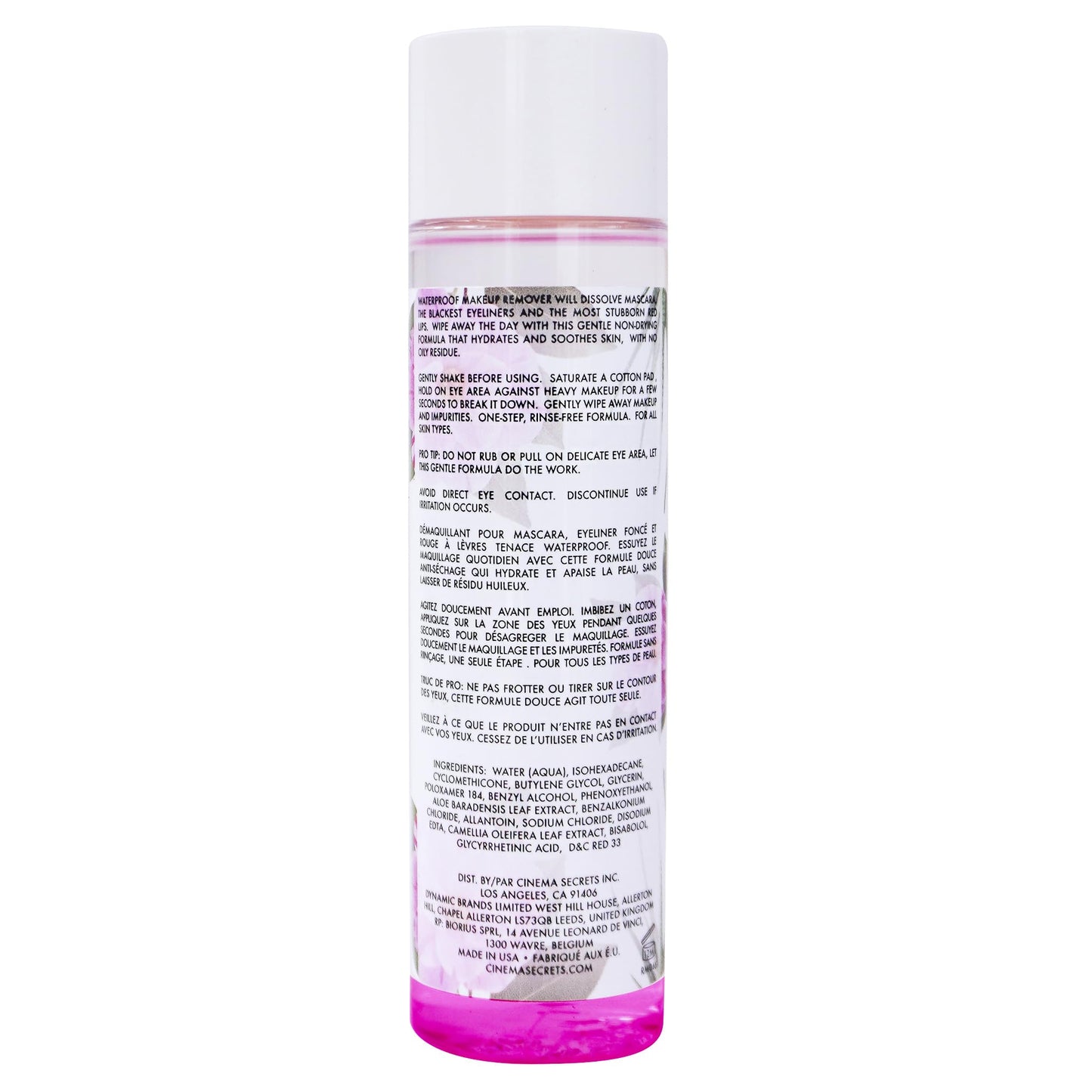CINEMA SECRETS Break It Down Makeup Remover - Dual-Phase, Hydrating Eye & Face Cleanser for Long-Wear Makeup, Double Cleansing, Soothing & Paraben-Free Formula