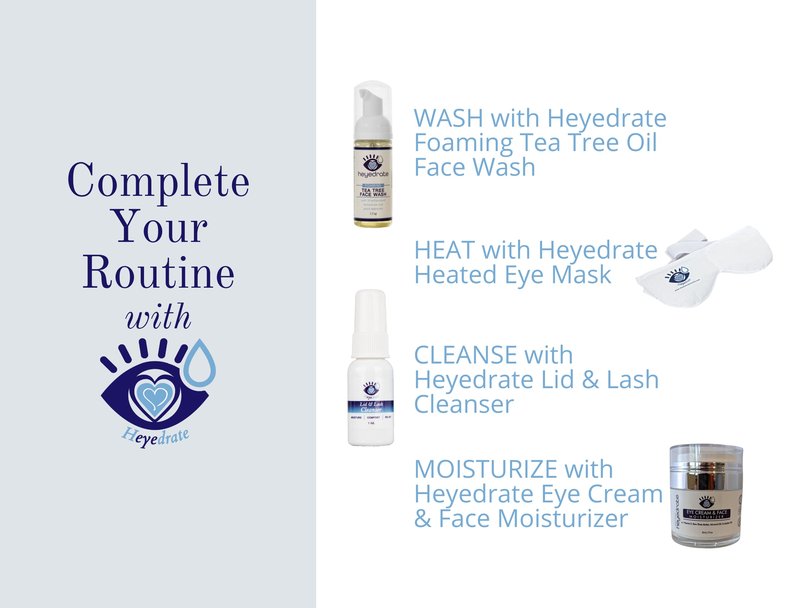 Heyedrate Heated Eye Mask - Soothing Warm & Cold Compress for Temporary Relief of Irritated Eyes - Reusable Mask, White