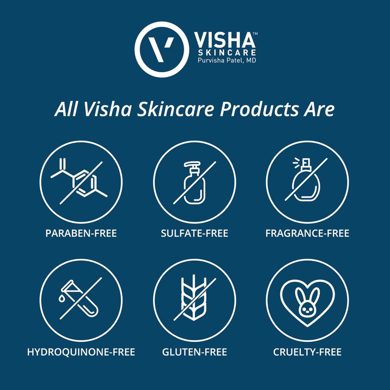 Visha Skincare Advanced 4 in 1 Multitasking Purifying Facial Cleanser, Face Wash to Reduce Facial Redness, Minimize Pores & Exfoliate Skin, Helps Restoring Skin's Natural Glow 6.8fl oz