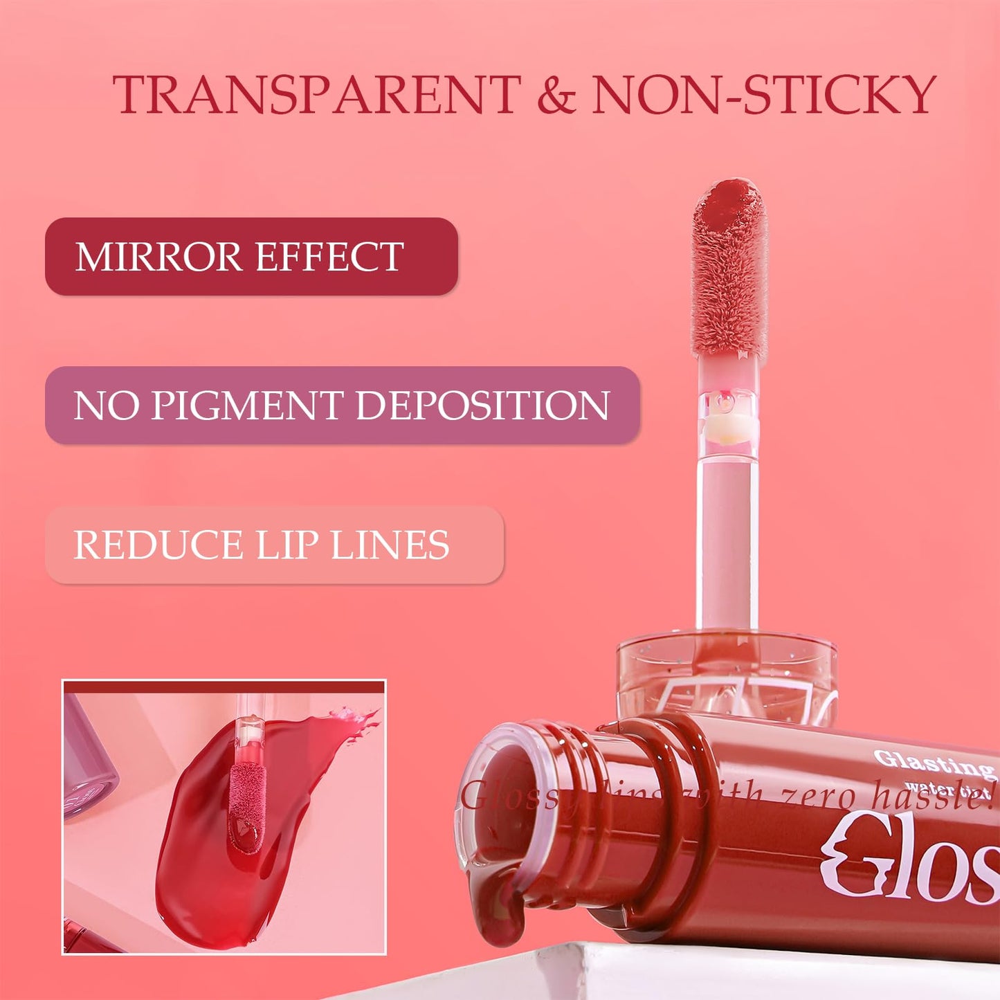 MĒTYSUR Lip Gloss For A High-shine Finish, Glossy Lip Stain, Hydrating Lip Plumper Gloss, Moisturizing & Volumizing, Non-Sticky and Lightweight