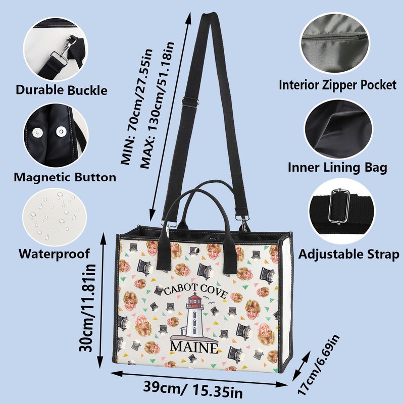 WZMPA Jessica Cosmetic Bag Murder Mystery Fans Gift TV Show Makeup Zipper Pouch Bag 80s Murder Show Merchandise (Cove -TB)