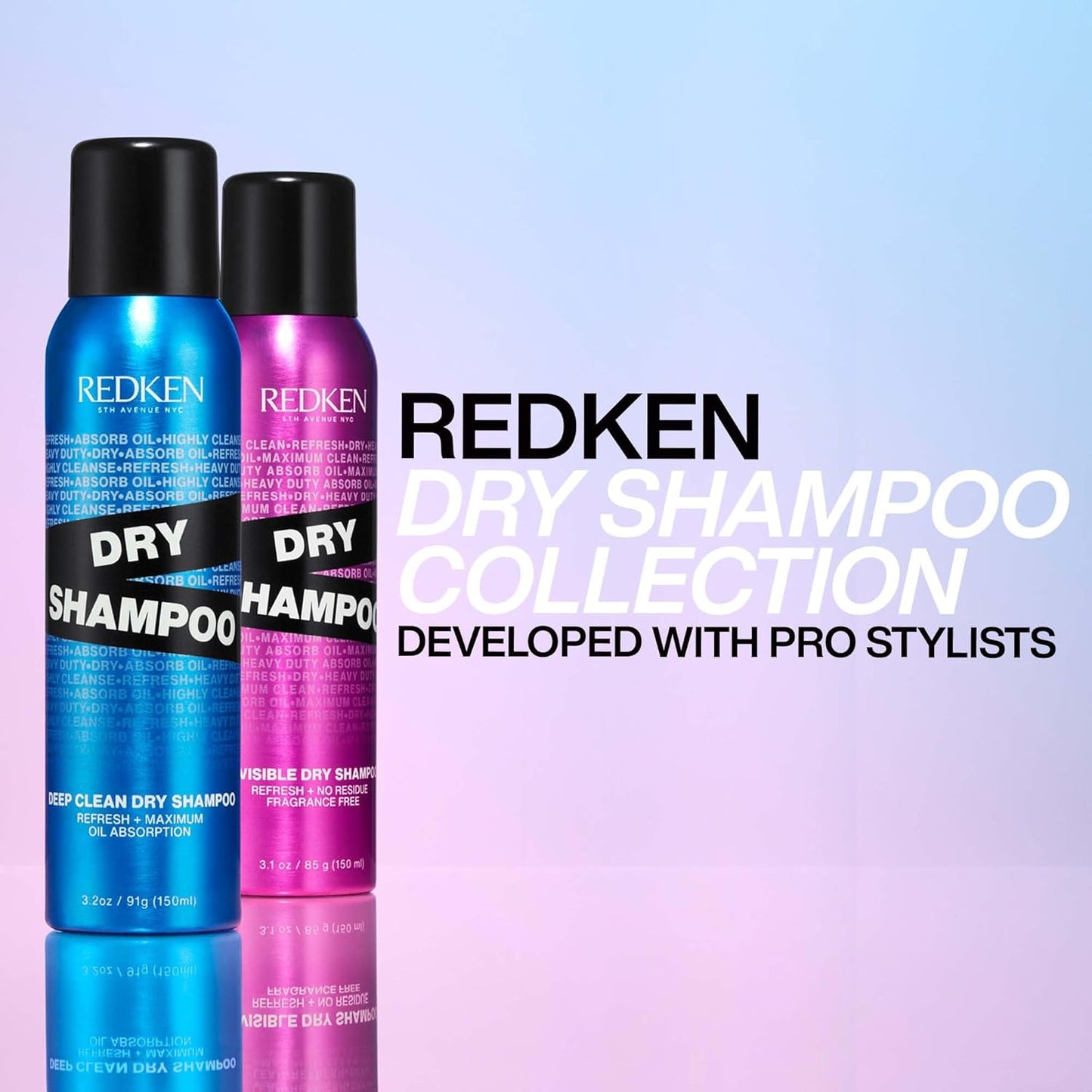 Redken Invisible Dry Shampoo - Lightweight, Residue-Free Formula for All Hair Types | Fragrance-Free