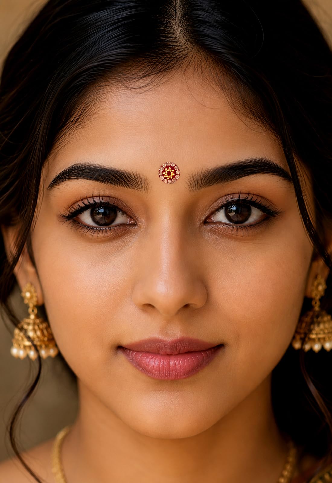6 Packs- 42 Self-Adhesive Bindis Small to Long Forehead Tika