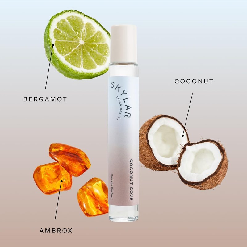 Skylar Coconut Cove Eau de Parfum - Hypoallergenic Vegan Perfume for Sensitive Skin | Fruity Bergamot & Coconut Notes - 10mL