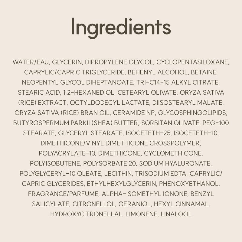 The Face Shop Rice Ceramide Cream, Hydrating Face Moisturizer, for Dry & Combination Skin, Lightweight, Fast-absorbing, 1.69 fl. oz.