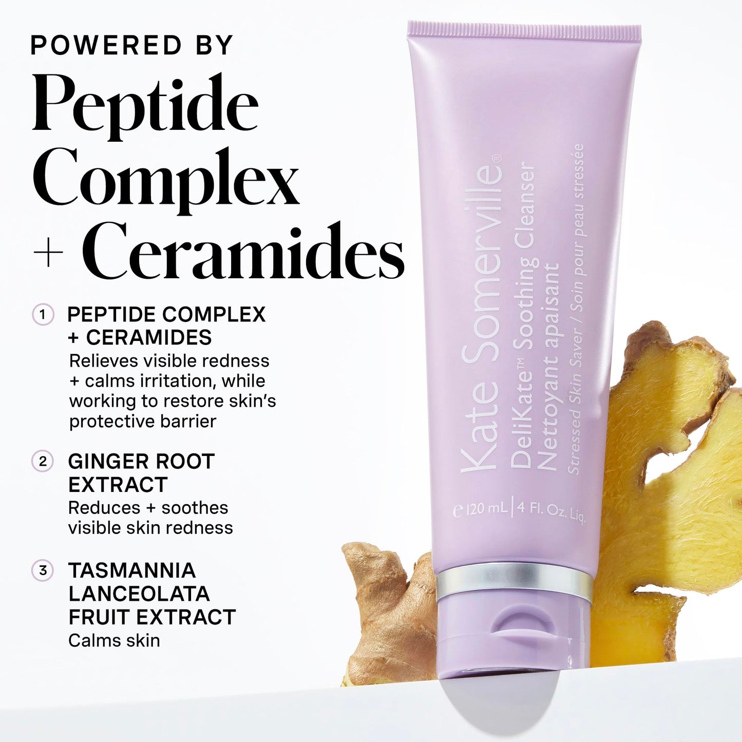 Kate Somerville DeliKate Soothing Cleanser – Hydrating Face Wash for Sensitive Skin, Clinically Proven to Relieve Redness, Irritation & Tightness, 4 Fl Oz
