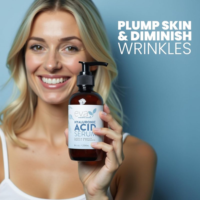 Hyaluronic Acid Serum for Face - Anti-Aging Hydrating Formula with Vitamin C, B & E | 8 Oz