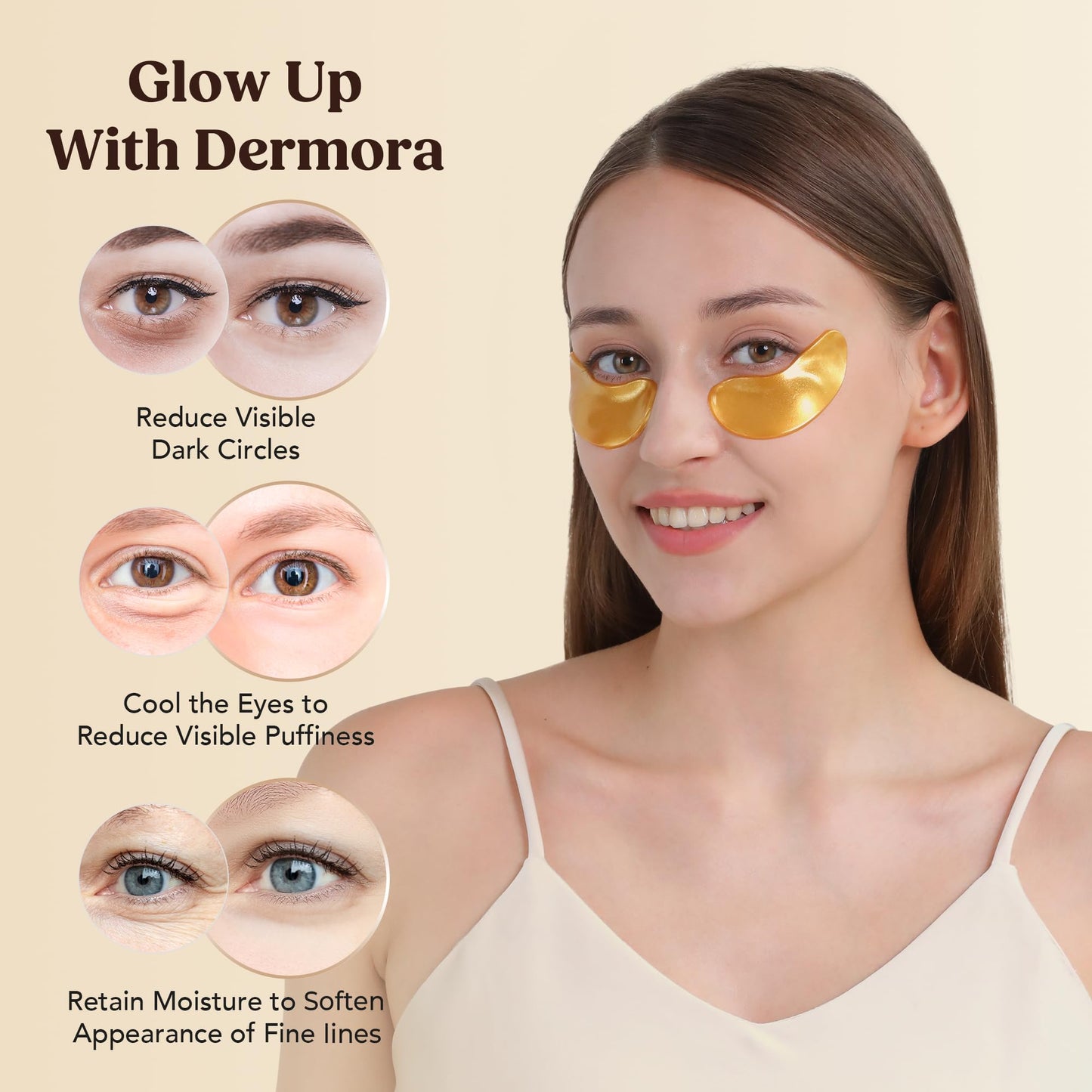 DERMORA Golden Glow Under Eye Patches