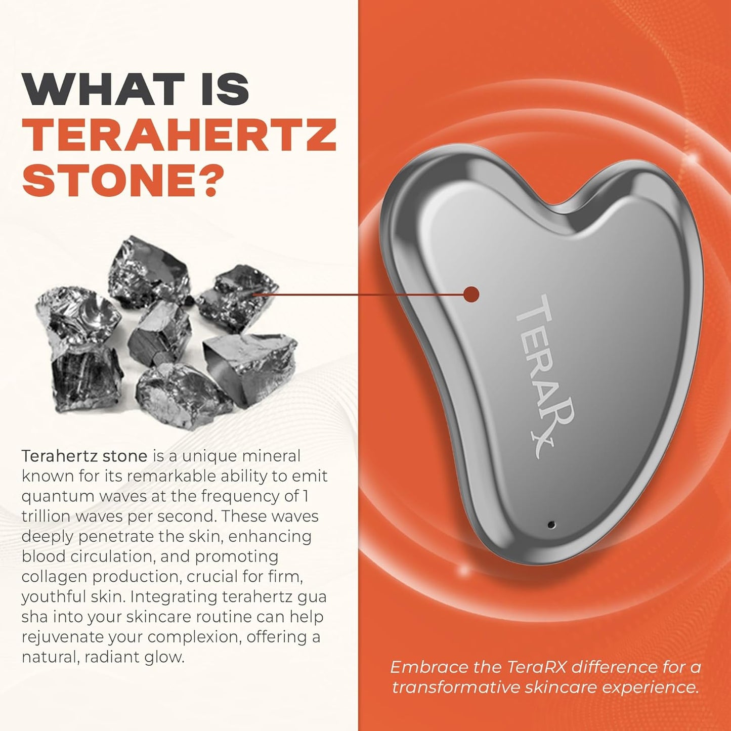 Terahertz Gua Sha Facial Tool Set - Enhance Lymphatic Drainage & Sculpting | Includes Gua Sha & Mushroom Tool