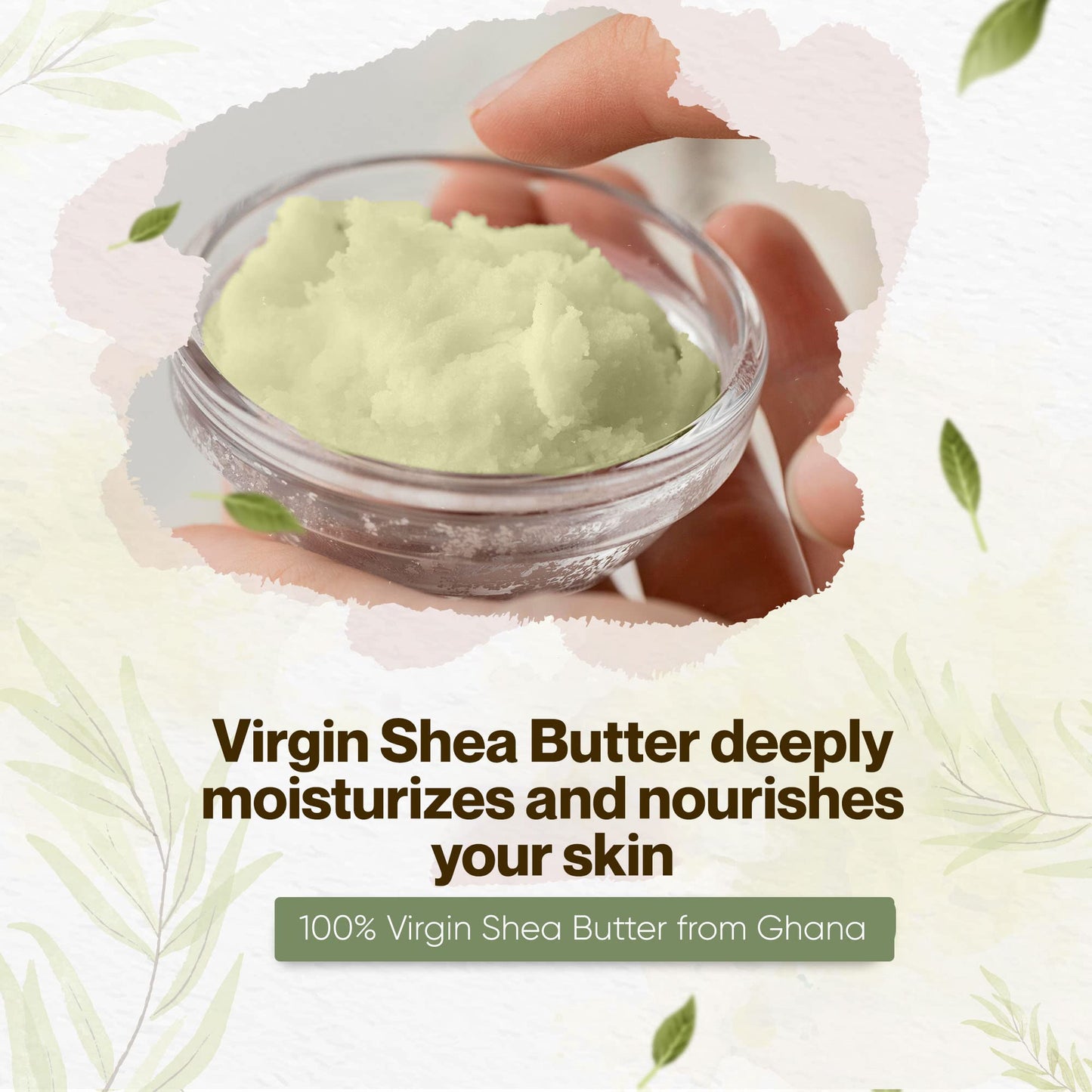 uh*Roh*Muh Shea Butter (Virgin) (Organic - USDA Certified) (Ghana) (Net Wt:0.8Kg/1.7lb) (Pack of 1)