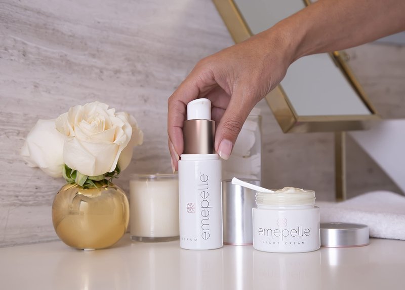 Emepelle Night Cream with MEP Technology, Retinol and Peptide Moisturizer Repair Cream for Aging Skin with Emollients and Humectants, 1.7 Oz