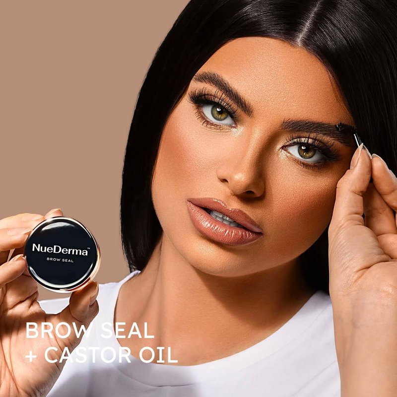 Brow Seal with Castor Oil - Waterproof Clear Eyebrow Gel for Feathered & Fluffy Brows | 1 OZ