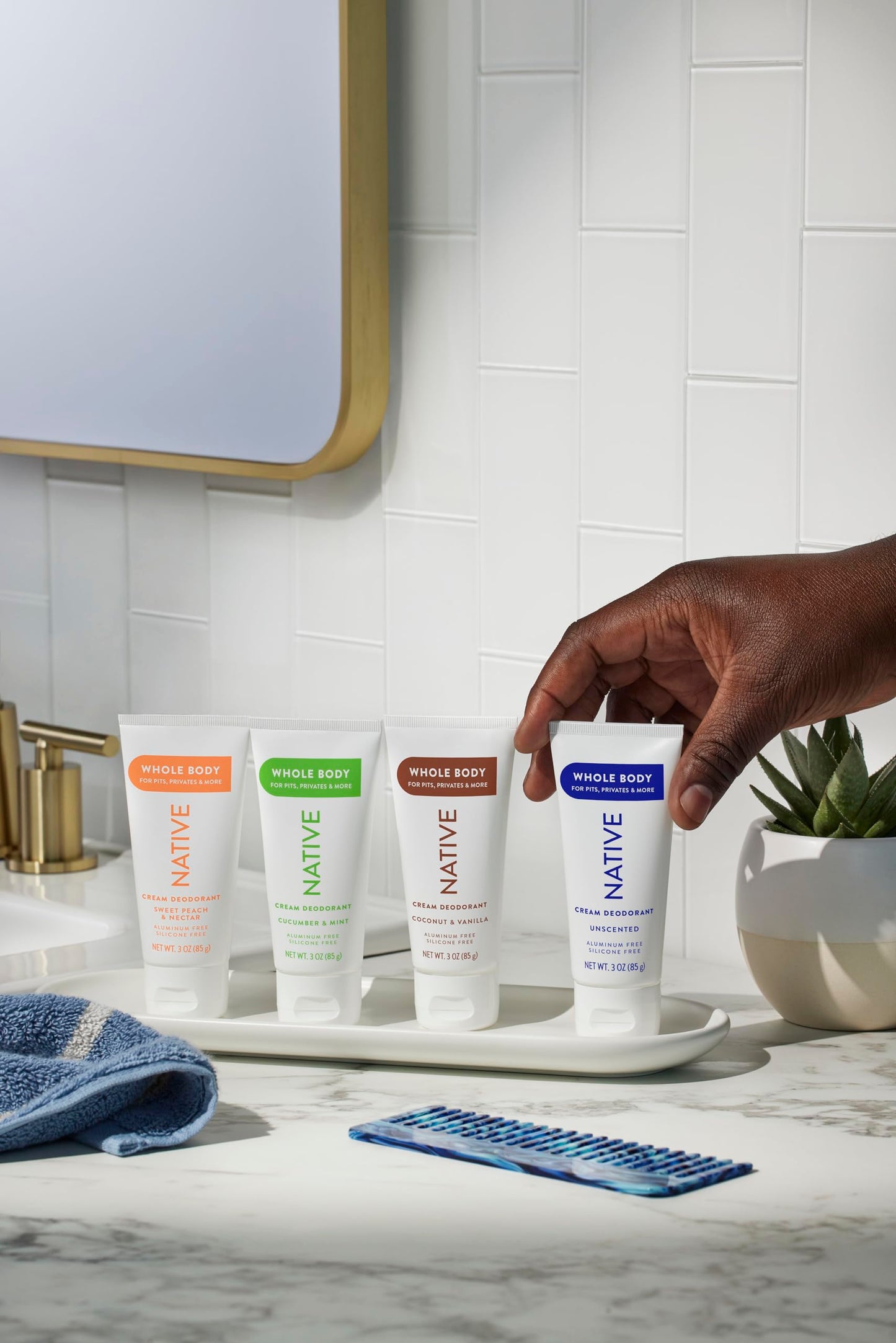 Native Whole Body Deodorant Cream Contains Naturally Derived Ingredients, Deodorant for Women & Men | 72 Hour Odor Protection, Aluminum Free with Coconut Oil and Shea Butter | Cucumber & Mint