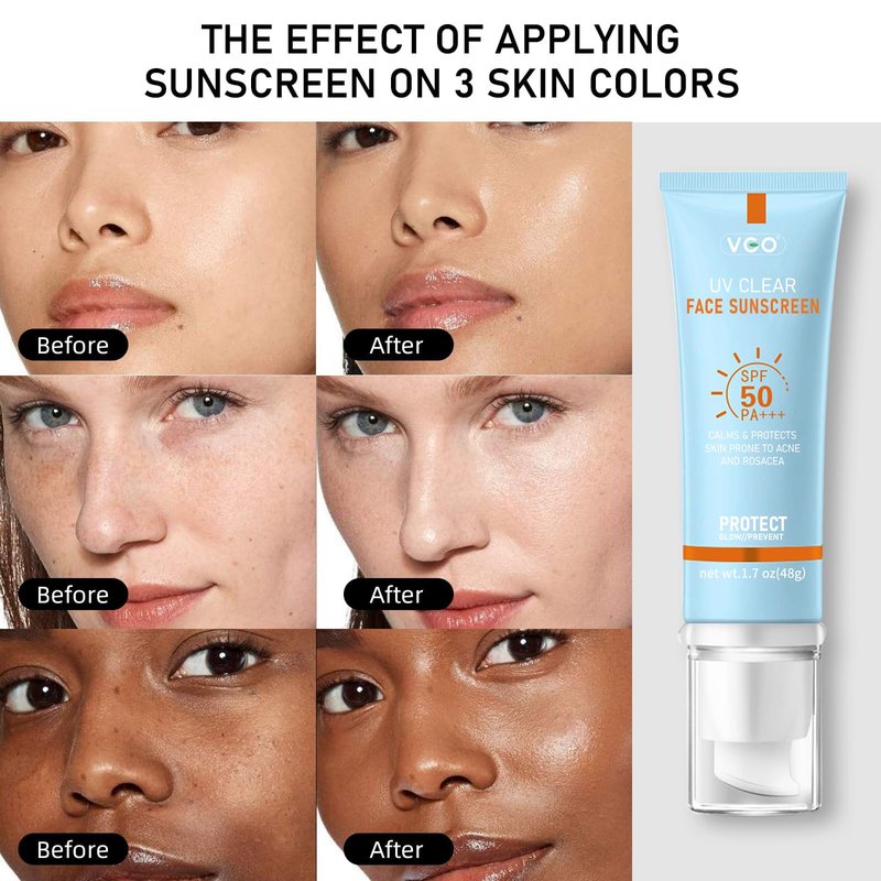 VGO Tinted Sunscreen SPF 50, Hydrating Sun Essence 50ml / 1.7oz - 2 Packs