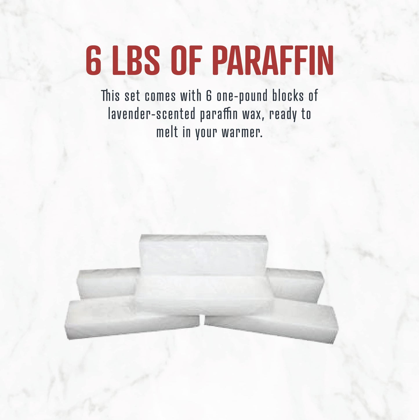 WaxWel - 11-1714-6 Paraffin Bath Refill Wax Blocks, 6 lb Box, Lavender