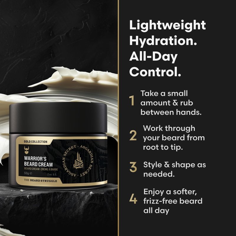 Beard Cream for Men - Surtr's Fury Beard Butter | Moisturizer & Softener with Avocado & Jojoba Oils - 50g