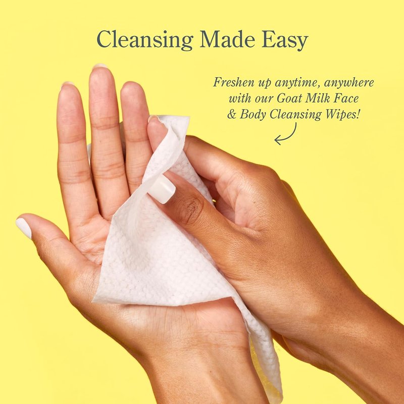 Beekman 1802 Face Wipes - Gentle Makeup Remover & Cleansing Wipes with Goat Milk & Aloe | 30 Count