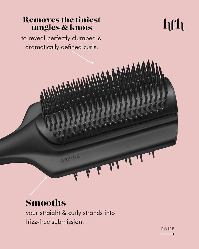 High Definition Detangling Brush - Dual-Sided Curl Brush for Natural, Wavy & Curly Hair | Wet/Dry Use