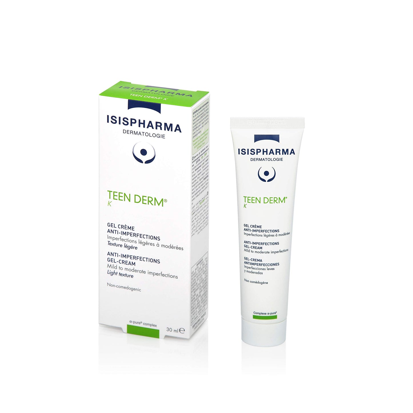 ISIS Pharma TEEN DERM K 30ml -Anti Acne Serum for Oily skin with imperfections, Sebo-regulating cream