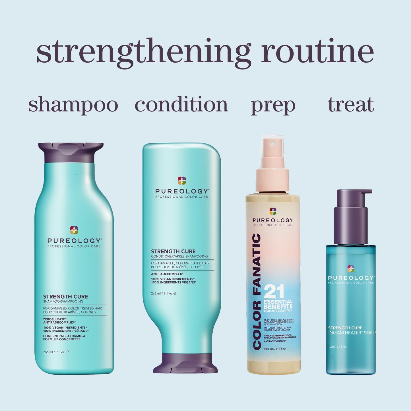 Pureology Strength Cure Dream Healer Hair Serum - Lightweight Leave-In Treatment, Split End Hair Repair, Smoothing & Strengthening Heat Protectant, Vegan