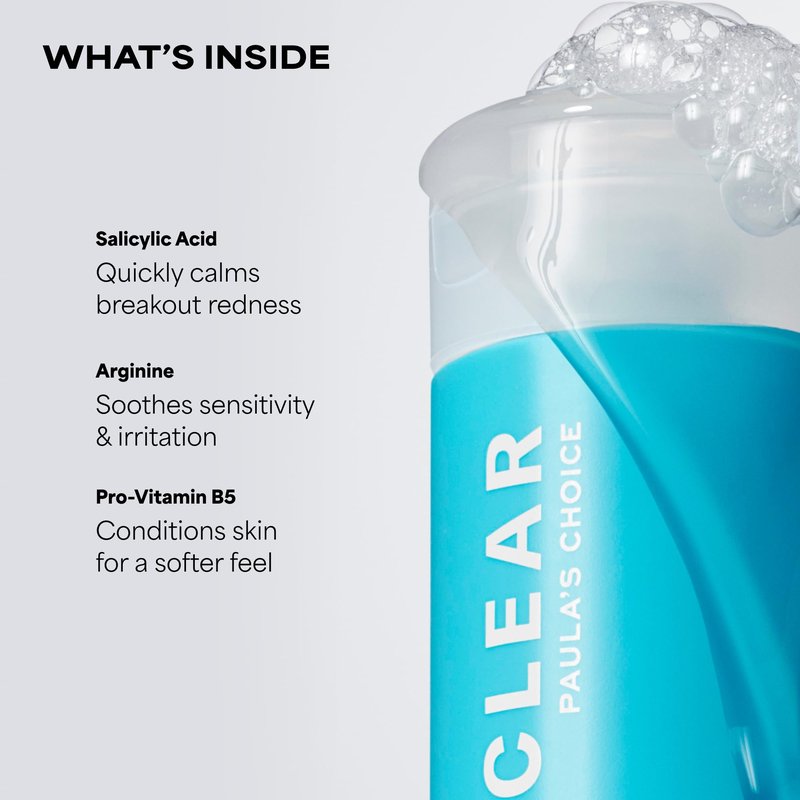Paula's Choice CLEAR Pore Normalizing Cleanser Refill Pouch, Salicylic Acid Daily Face Wash for Acne, Blackheads, Large Pores & Redness, 12 Fl Oz
