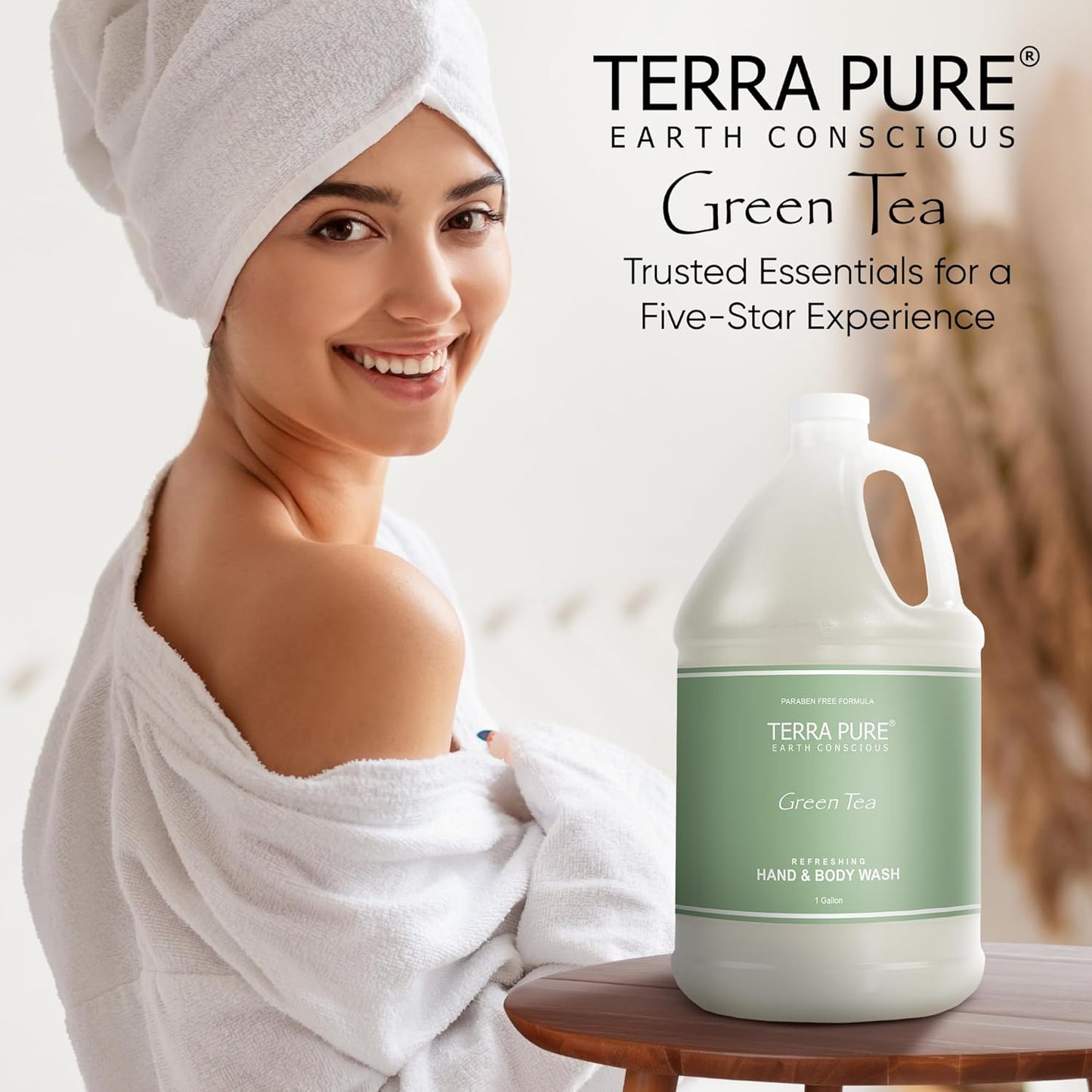 Terra Pure Body Wash & Hand Soap - One Gallon Refill for Dispensers | Eco-Friendly Formula