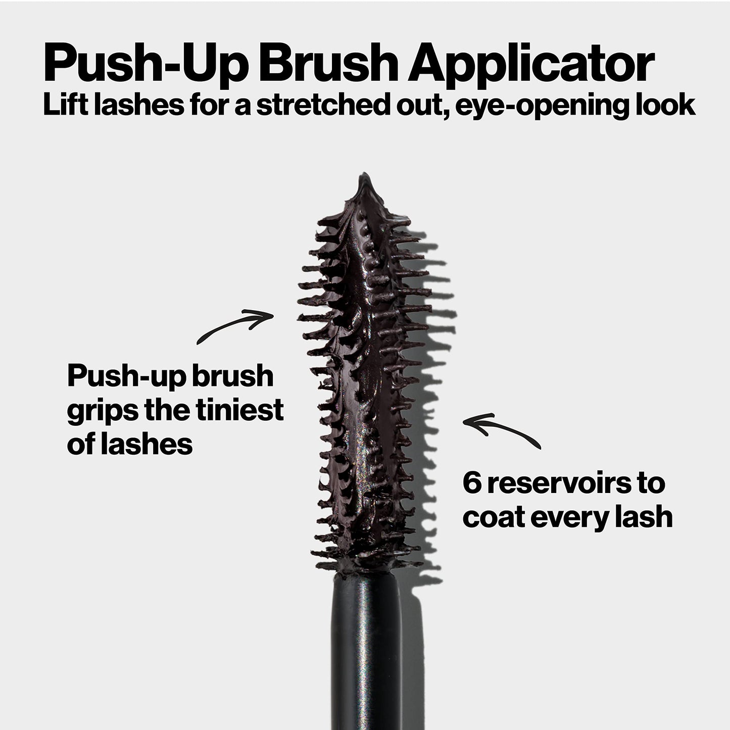 Revlon So Fierce Eyes Wide Open Mascara with Push-up Brush, For Volumizing & High Lifting Eyelashes, Smudge-proof, Flake Resistant, 102 Black, 0.24 fl oz