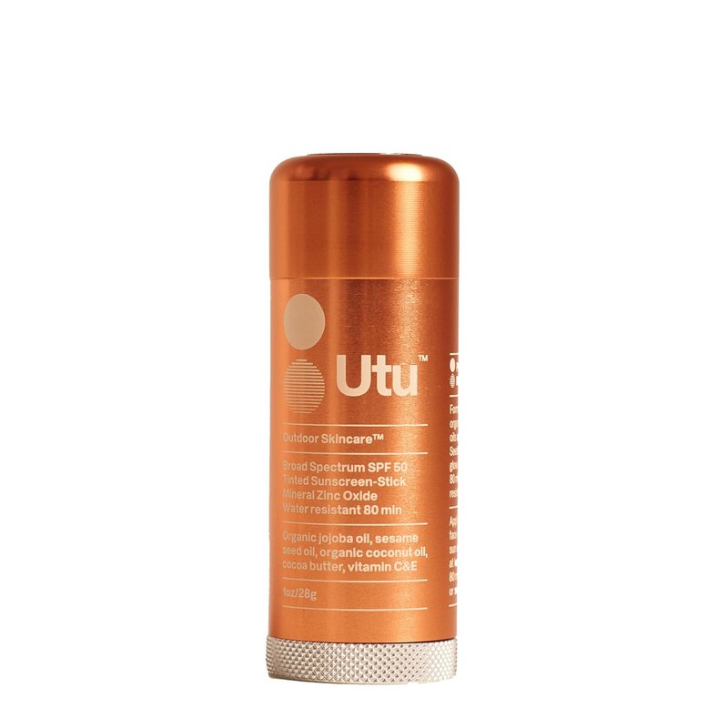 SPF 50 Tinted Mineral Sunscreen Stick - Broad Spectrum Protection with Vitamin C & E | Reef Safe, 1 oz
