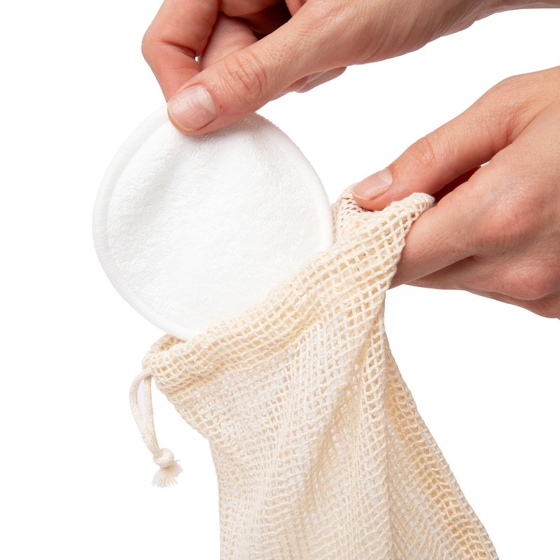 TM REHOBOTH Gentle on Skin Reusable Makeup Remover Pads - Eco-Friendly Organic Bamboo Cotton, 20-Pack with Laundry Bag, Washable, Sustainable, for Women, Skincare Lovers