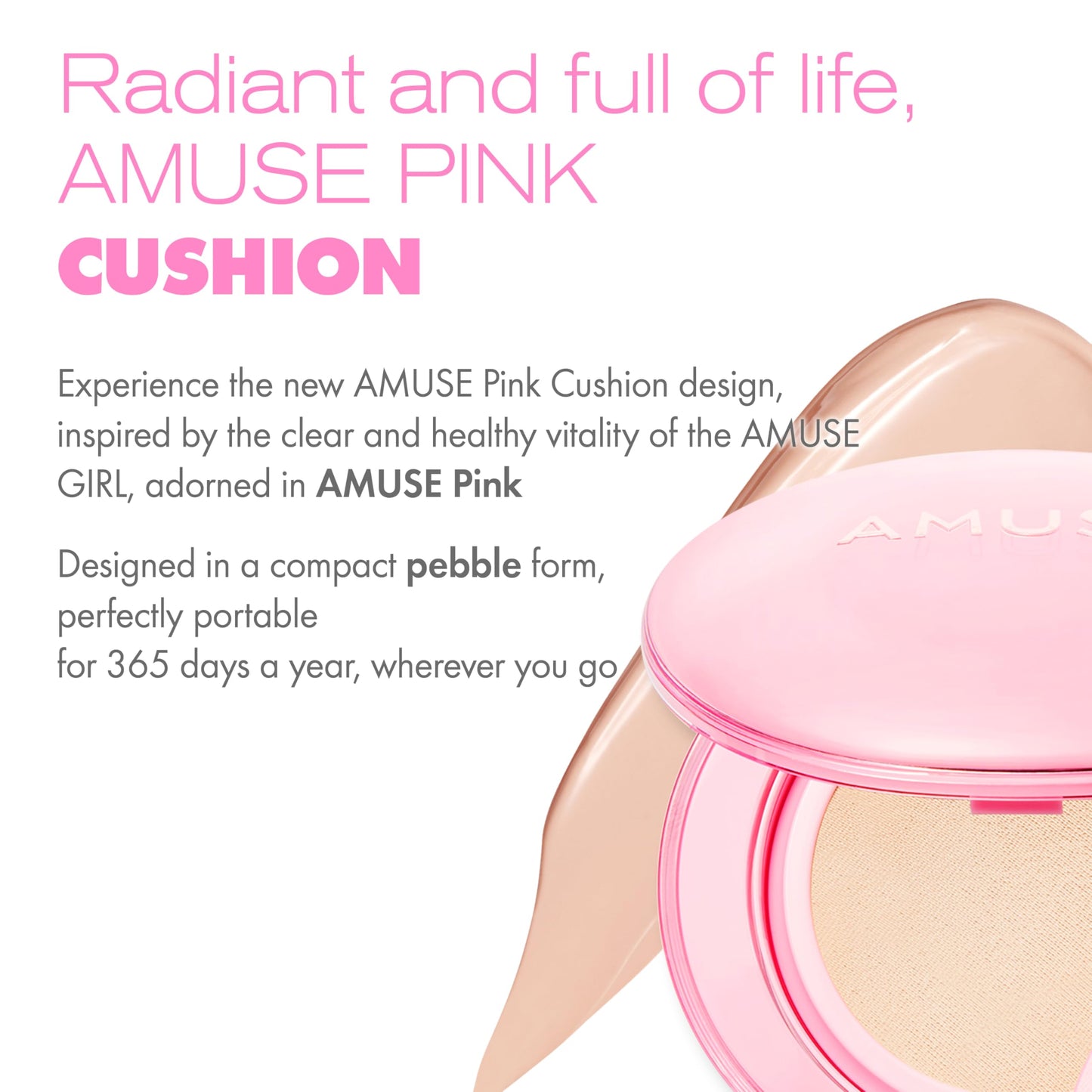AMUSE SEOUL Dew Power Vegan Cushion Foundation Refill (1.5 NATURAL REFILL) - Semi Glow, Full Coverage, Dewy Finish, Long Lasting, Lightweight, Smooth Radiant Skin, Vegan, Korean Beauty Makeup