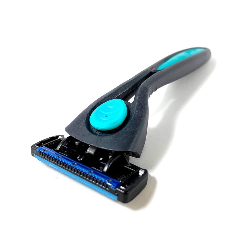 Preserve POPi Shave 5 Razor System - Eco-Friendly Ocean Plastic | Charcoal Grey & Replacement Cartridges (4 Count)