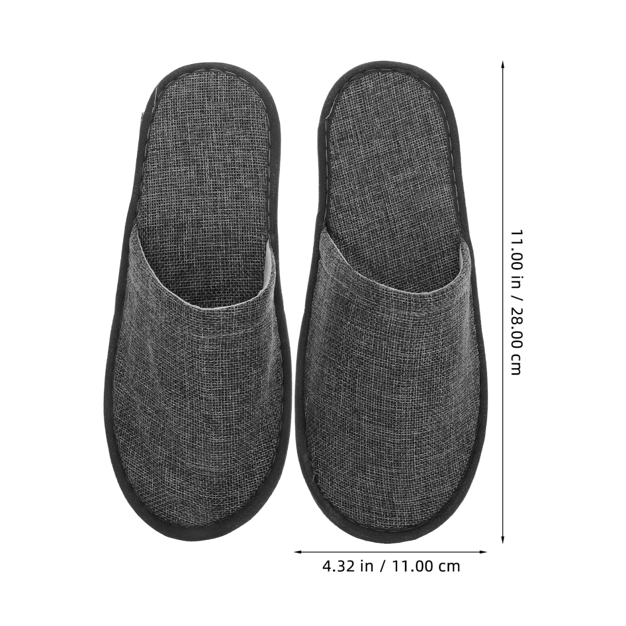 Disposable Cotton Linen Hotel Slippers Non-Slip Foldable Lightweight Guest Slippers Pack of 20 for Home Spa Travel