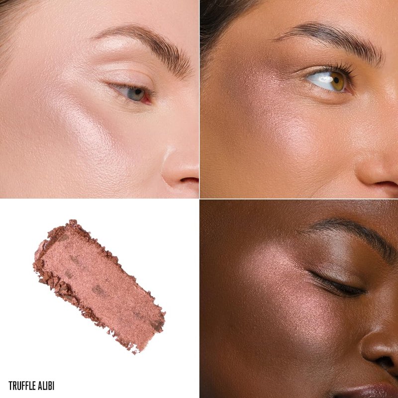 Jeffree Star Cosmetics Skin Frost Blush Highlighter - 2-in-1 Shimmer Powder, Truffle Alibi | 0.56 oz