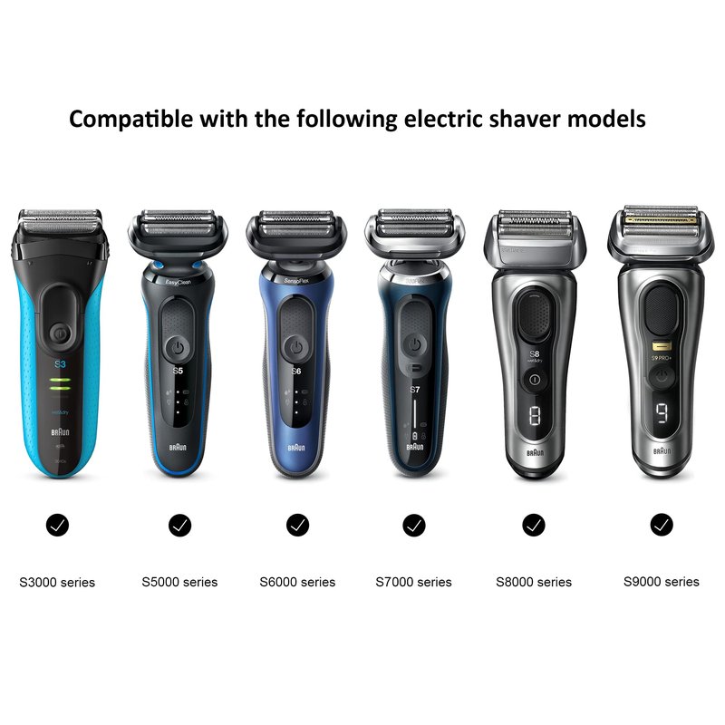 Nincha Electric Shaver Case for Braun Series 3, Series 5, Series 7, Series 9 Electric shavers - Hard shell EVA Travel Case - Powered Shaver Protective Bag (Blue)