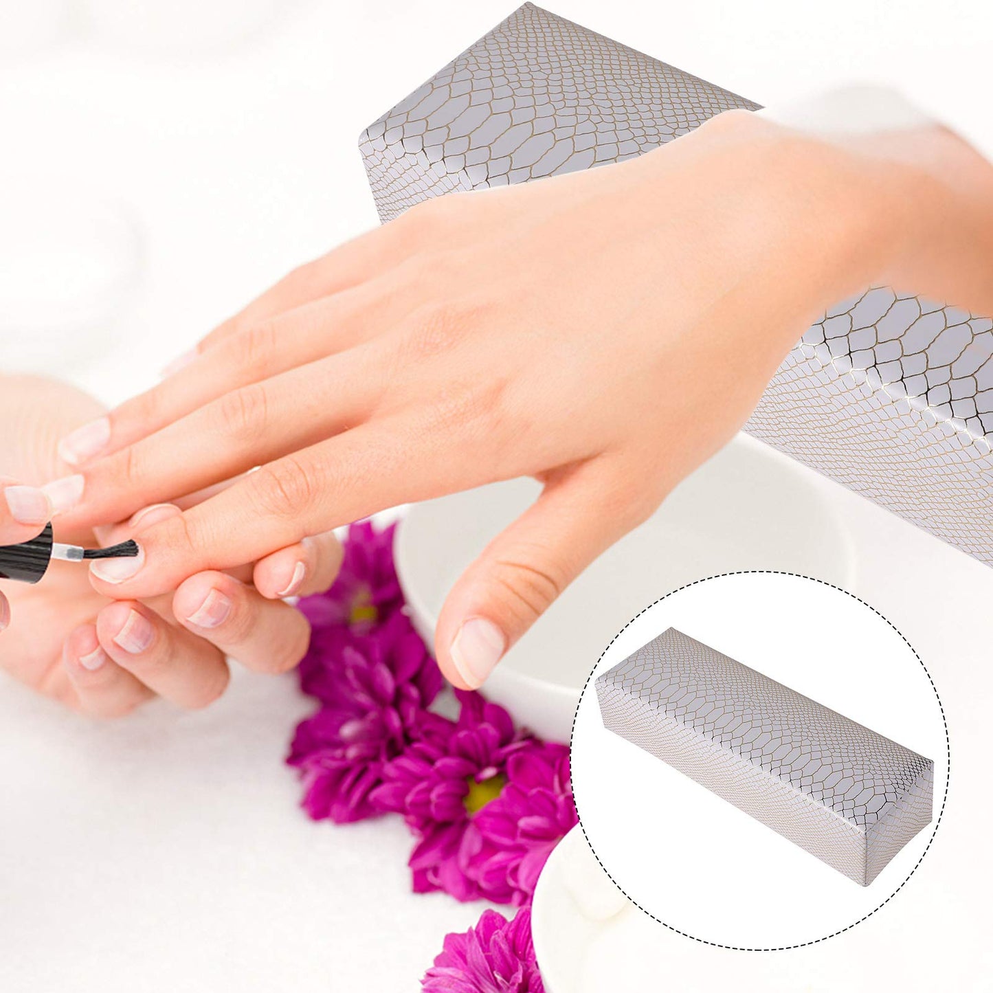 Beaupretty Manicure Hand Pillow Cushion 11.41X3.74X2.55In Nail Art Hand Rest Portable Professional Armrest for Nail Techs Salon Use